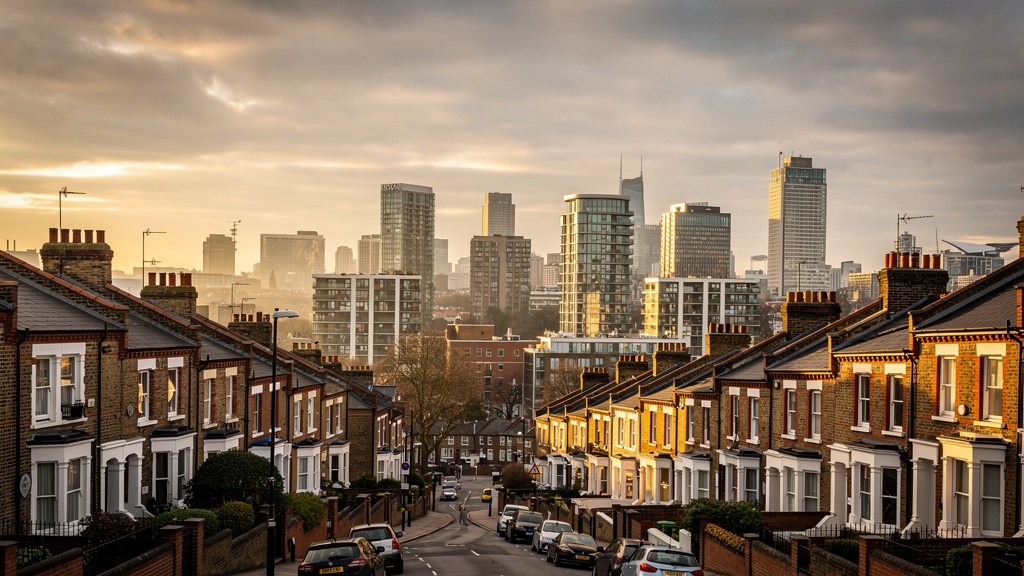 South London skyline panoramic showing Brixton and surrounding areas